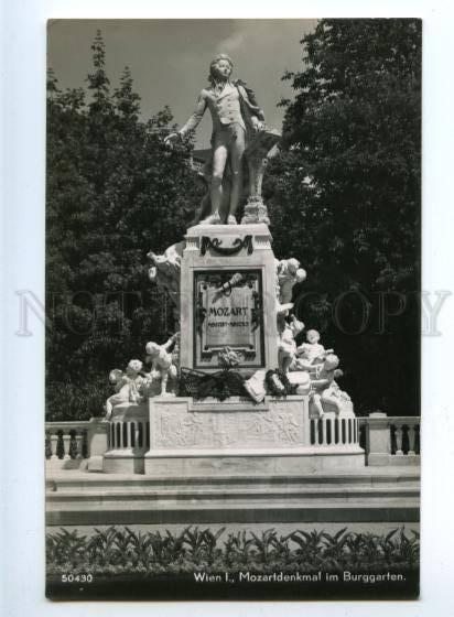 151708 WIEN Austria VIENNA Burggarten MOZART Monument Old PC