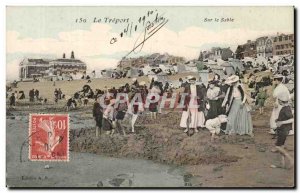 Old Postcard Treport On the sand