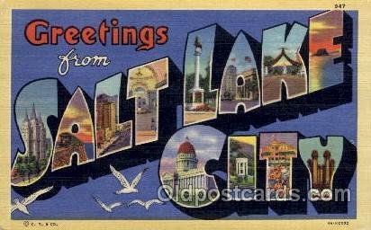 Salt Lake City, Utah Large Letter Town 1944 postal used 1944