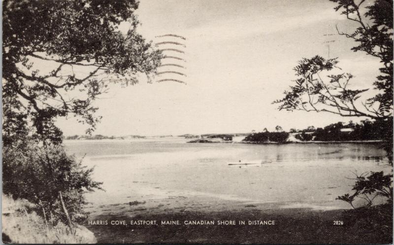 Harris Cove Eastport ME Maine c1952 Vintage Postcard D71