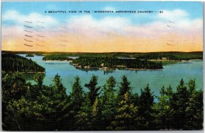 Postcard MN View in Minnesota Arrowhead Country