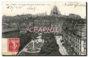 Paris Old Postcard Square d & # 39Anvers Montmartre and Sacre Coeur