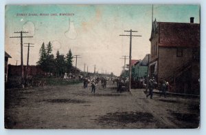 Moose Lake Minnesota MN Postcard Street Scene Parade Crowd People 1909 Antique