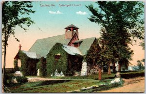 1914 Episcopal Church Castine Maine ME Parish Grounds Posted Postcard