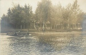 Postcard RPPC 1907 Michigan Indian River Keystone Park occupational MI24-244