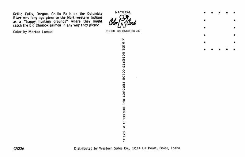 Postcard BUSINESS ACTIVITY SCENE Celilo Falls Oregon OR AQ0696