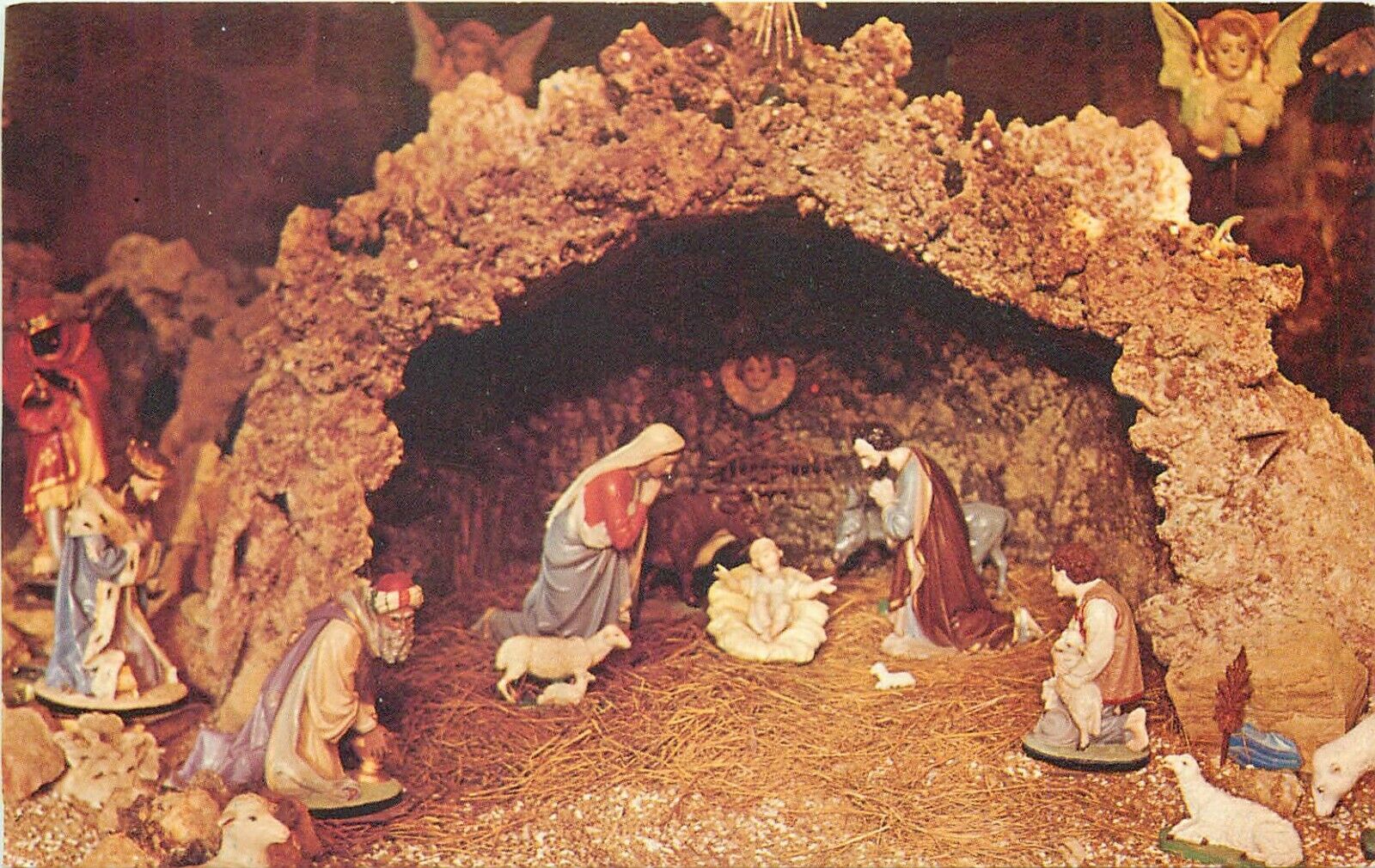 Ave Maria Grotto Bethlehem St Bernard College Cullman Alabama Postcard