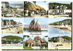 Modern Postcard Houlgate Golf Normandy Chaumiere The Boat Sailboat casino