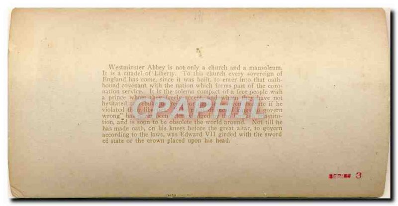 Photo Stereoscopic King & # 39s Entrance to Westminster Abbey London England