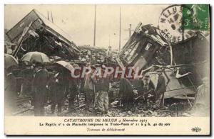 VINTAGE POSTCARD Train Catastrophe of Melun fast November 4t