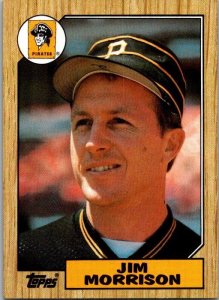 1987 Topps Baseball Card Jim Morrison Pittsburgh Pirates sk3452