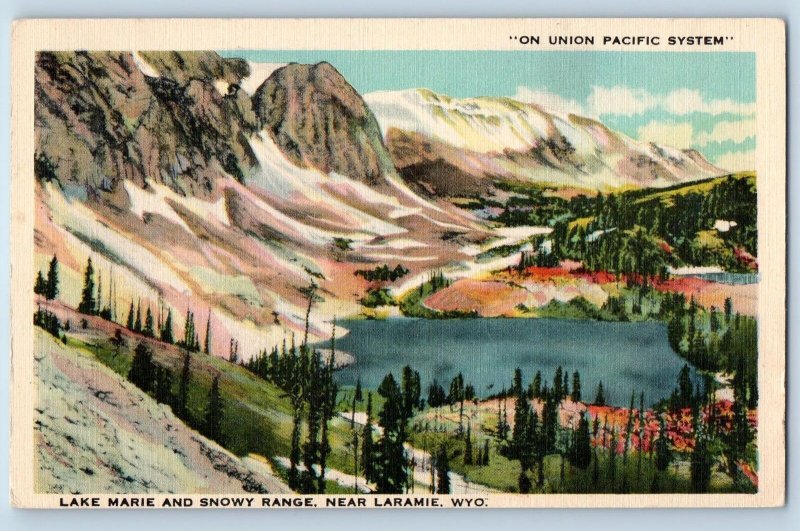 c1940's Lake Marie & Snowy Range Union Pacific System Laramie Wyoming Postcard