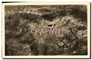 Old Postcard Douaumont Fort Point Fall of a German is close to the normal loc...
