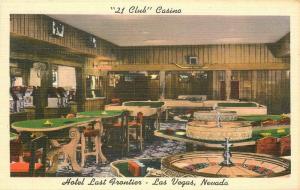Colorpicture Hotel Last Frontier Las Vegas Nevada 1940s Postcard interior 778