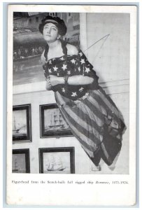 c1960s The Mariners Museum Figuredhead Scene Newport News VA Unposted Postcard
