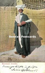 egypt, Old Clothmaker, Marchand d'Etoffes (1906)
