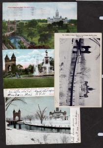 CT  Lot 4 Arch & State Capitol HARTFORD CONN Postcard Connecticut