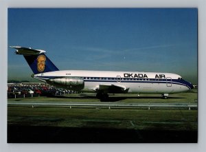 Aviation Airplane Postcard Okada Air Airlines Nigeria BAC 1-11-420EL AO7