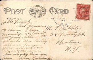 Dover New Jersey NJ Mansion House & Storefront c1910 Postcard 