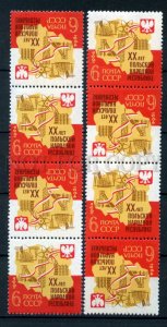 501222 USSR 1964 year two strip stamps POLAND