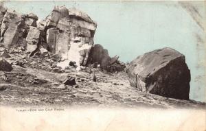 ILKLEY YORKSHIRE UK~COW & CALF ROCKS DAINTY SERIES  POSTCARD 1904