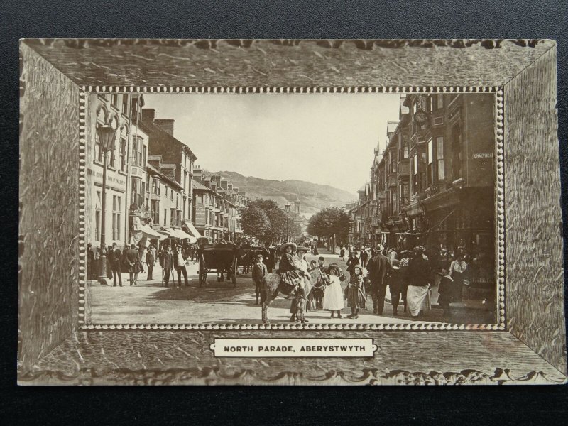 Wales ABERYSTWYTH North Parade DONKEY RIDE c1911 RP Postcard by J.& J. Gibson