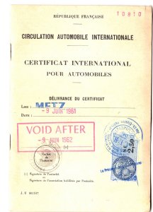 Circulation Automobile Internationale, Royal Canadian Airforce in France 1962