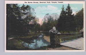 Ravine Stream, Reservoir Park Toronto Ontario, Antique Valentine & Sons Postcard