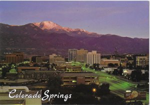 Downtown Colorado Springs with Pike's Peak in Background 4 by 6