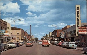Laramie Wyoming WY Street Scene Drugstore Cars 1950s-60s  Postcard