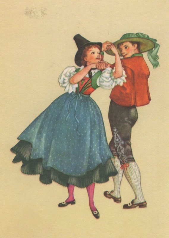 Karnten Lessachtal Vallee De Carinthia Austria Costume Folklore Postcard