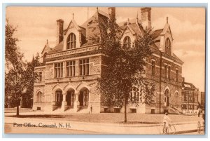 c1910 Biking Scene, Post Office, Concord New Hampshire NH Unposted Postcard 