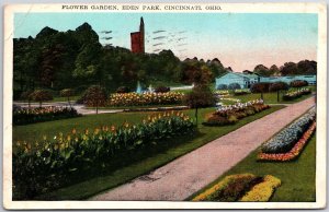 1932 Flower Garden Eden Park Cincinnati Ohio OH Landscapes Posted Postcard