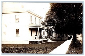 1913 Street Residence View DeRuyter New York NY RPPC Photo Posted Postcard