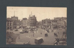 Post Card 1936 London Grt Britain Piccadilly Circus Used Not Posted