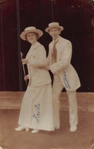 GERMAN VAUDEVILLE MAN & WOMAN TEAM~1912 PHOTO POSTCARD