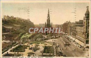 Old Postcard Princes Street Edinburgh Sir Walter Scott Monument