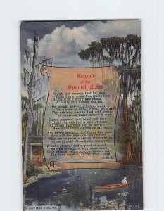 Postcard  Legend of the Spanish Moss, Florida