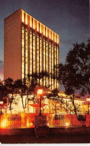 TX, Texas  EL PASO NATIONAL BANK BUILDING~Night View  c1960's Chrome Postcard