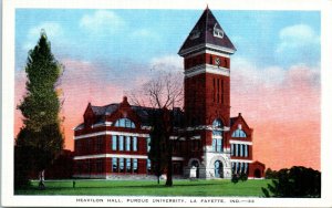 1930s Heavilon Hall Purdue University Lafayette Indiana Postcard