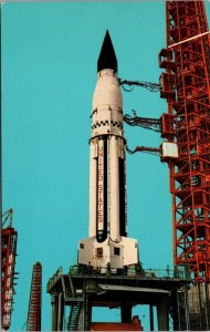 John F Kennedy space center NASA Saturn SA-5 Space Booster postcard