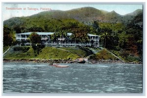 Taboga Panama Postcard Sanatorium Building River Scene c1910 Antique