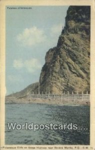 Cliffs & Gaspe Highway Riviere Marthe, PQ Canada 1937 