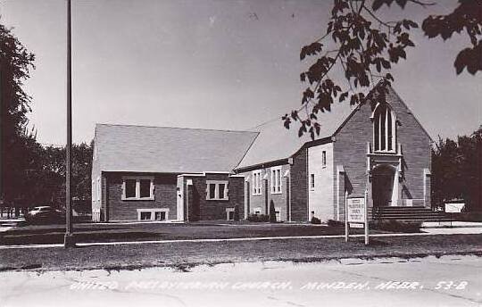 Nebraska Minden United Presbyterian Church Real Photo RPPC