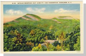Stunning Highlands, NC Postcard, Satulah Mountain,Near Mint!