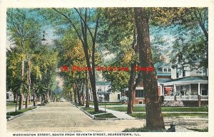 IL, Beardstown, Illinois, Washington Street, From 7th St, Curteich No A-60775