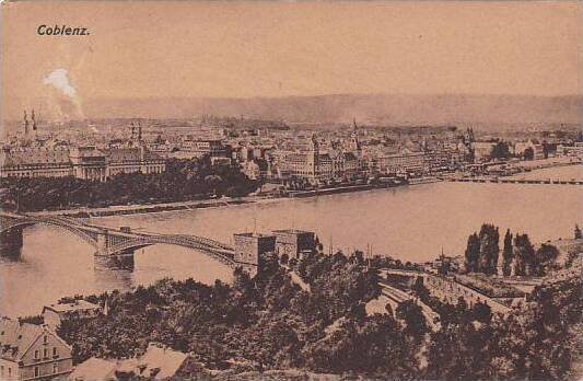 Germany Koblenz Panorama 1920