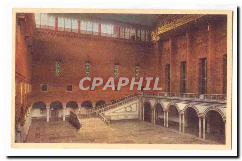  Sweden Stockholm Vintage Postcard City hall The blue hall Bla Hallen