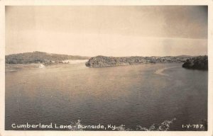 RPPC CUMBERLAND LAKE BURNSIDE KENTUCKY REAL PHOTO POSTCARD 1953