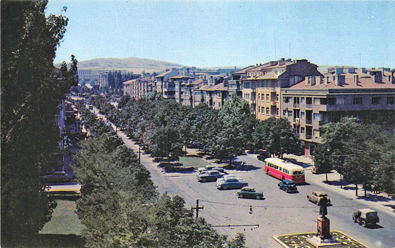 Ankara Turkey View of Ataturk Boulevard Bus Postcard 